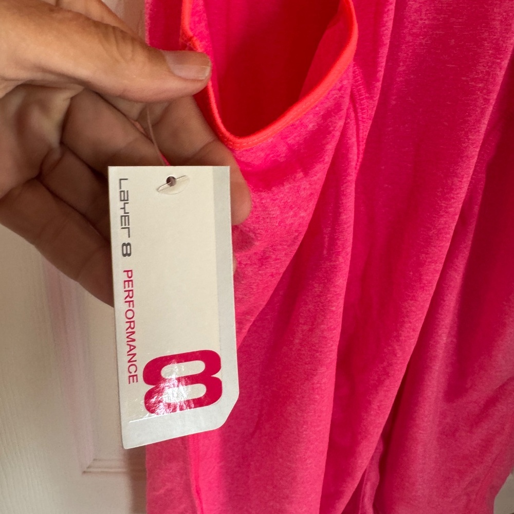 NWT Layer 8 tank top Sz L Pink - Picture 5 of 6